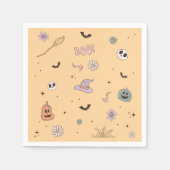 小さなブーはほとんどハロウィーンの赤ちゃんシャワー スタンダードカクテルナプキン (正面)