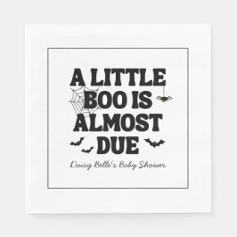 小さなブーはほとんどハロウィーンの赤ちゃんシャワー スタンダードランチョンナプキン