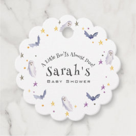 小さなブーはほとんどハロウィーンの赤ちゃんシャワー フェイバータグ