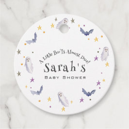 小さなブーはほとんどハロウィーンの赤ちゃんシャワー フェイバータグ