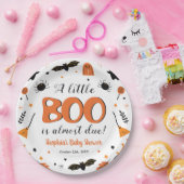 小さなブーはほとんどハロウィーンの赤ちゃんシャワー ペーパープレート (パーティー)