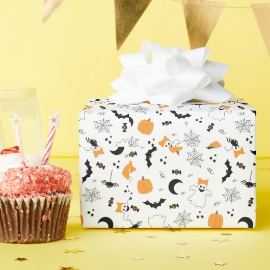 小さなブーはほとんどハロウィーンの赤ちゃんシャワー ラッピングペーパー (誕生日パーティー)