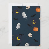 小さなブーはほとんどハロウィーンの赤ちゃんシャワー 招待状 (裏面)