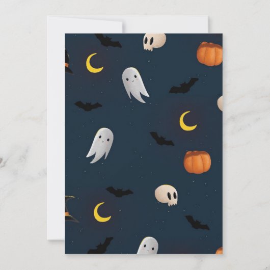 小さなブーはほとんどハロウィーンの赤ちゃんシャワー 招待状 (裏面)