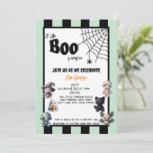小さなブーはほとんどハロウィーンの赤ちゃんシャワー 招待状 (スタンド正面)