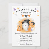 小さなブーはほとんどハロウィーンの赤ちゃんシャワー 招待状 (正面)