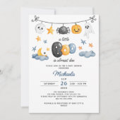 小さなブーはほとんどハロウィーンの赤ちゃんシャワー 招待状 (正面)