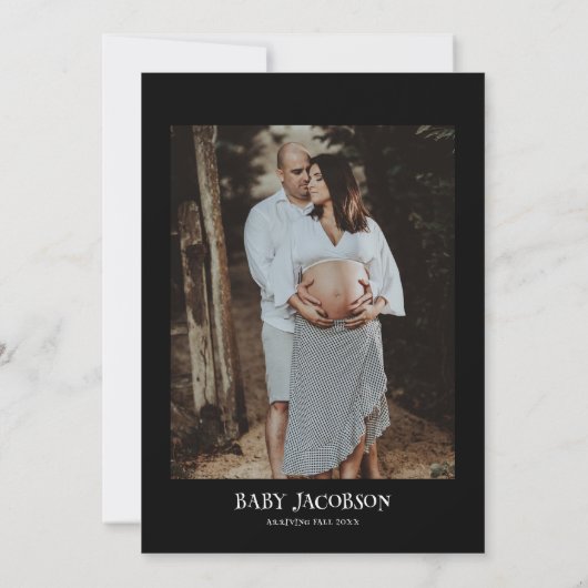 小さなブーはほとんどハロウィーンの赤ちゃんシャワー 招待状 (裏面)