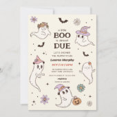 小さなブーはほとんどハロウィーンの赤ちゃんシャワー 招待状 (正面)