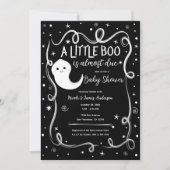 小さなブーはほとんどハロウィーンの赤ちゃんシャワー 招待状 (正面)
