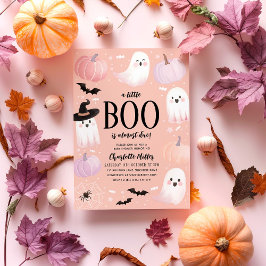 小さなブーはほとんどハロウィーンの赤ちゃんシャワー 招待状