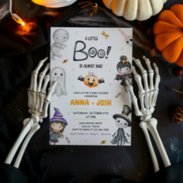 小さなブーはほとんどハロウィーンの赤ちゃんシャワー 招待状
