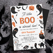 小さなブーはほとんどハロウィーンの赤ちゃんシャワー 招待状