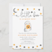 小さなブーはほとんどハロウィーンの赤ちゃんシャワー 招待状 (正面)