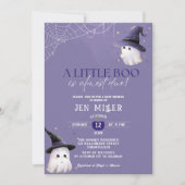 小さなブーはほとんどハロウィーンの赤ちゃんシャワー 招待状 (正面)