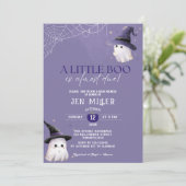 小さなブーはほとんどハロウィーンの赤ちゃんシャワー 招待状 (スタンド正面)