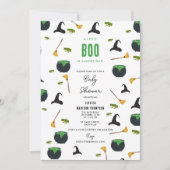 小さなブーはほとんどハロウィーンの赤ちゃんシャワー 招待状 (正面)