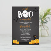 小さなブーはほとんどハロウィーンの赤ちゃんシャワー 招待状 (スタンド正面)