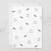 小さなブーはほとんどハロウィーンの赤ちゃんシャワー 招待状 (裏面)