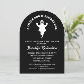 小さなブーはほとんどハロウィーンの赤ちゃんシャワー 招待状 (スタンド正面)