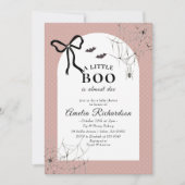 小さなブーはほとんどハロウィーンの赤ちゃんシャワー 招待状 (正面)