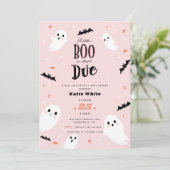 小さなブーはほとんどハロウィーンの赤ちゃんシャワー 招待状 (スタンド正面)