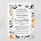 小さなブーはほとんどハロウィーンの赤ちゃんシャワー 招待状 (正面/裏面)