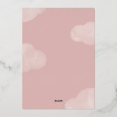 小さなブーはほとんどハロウィーンの赤ちゃんシャワー 箔招待状 (裏面)