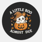 小さなブーはほとんどハロウィーン妊娠レベア起因 ラウンドシール (正面)