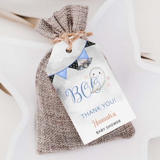 小さなブーはほとんど正式な男の子のシャワーの恩恵 ギフトタグ