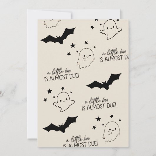 小さなブーはほとんど波弓の赤ちゃんシャワー 招待状 (裏面)