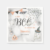 小さなブーはほとんど秋赤ちゃんシャワー スタンダードカクテルナプキン (正面)