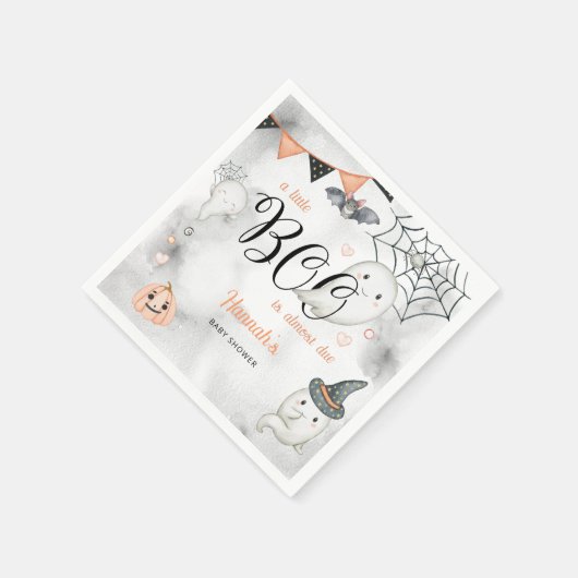 小さなブーはほとんど秋赤ちゃんシャワー スタンダードカクテルナプキン (角)