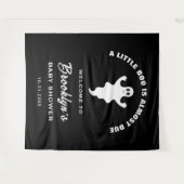 小さなブーはほとんど赤ちゃんシャワーの背景 タペストリー (正面(横))