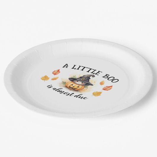 小さなブーはほとんど赤ちゃんシャワーテーブルデコール ペーパープレート (アングル)