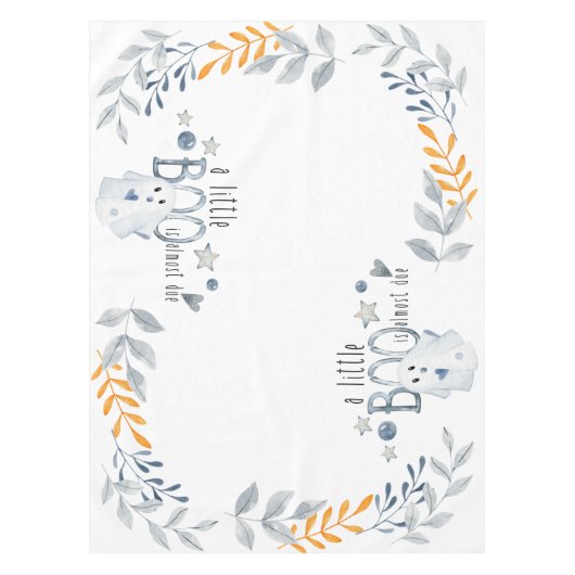 小さなブーはほとんど赤ちゃんシャワーパーティー テーブルクロス (正面)