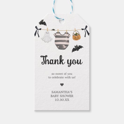 小さなブーはほとんど赤ちゃんシャワーメッセージカード ギフトタグ (正面)