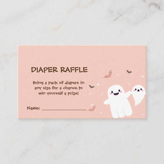 小さなブーはほとんど赤ちゃんシャワー幽霊 エンクロージャーカード (正面)