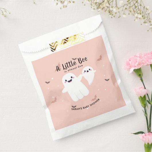 小さなブーはほとんど赤ちゃんシャワー幽霊 フェイバーバッグ (封をした状態)