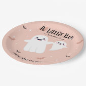 小さなブーはほとんど赤ちゃんシャワー幽霊 ペーパープレート (アングル)