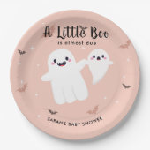 小さなブーはほとんど赤ちゃんシャワー幽霊 ペーパープレート (正面)