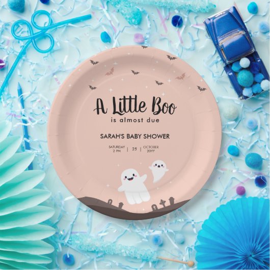 小さなブーはほとんど赤ちゃんシャワー幽霊 ペーパープレート (パーティー)