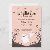 小さなブーはほとんど赤ちゃんシャワー幽霊 招待状 (正面)