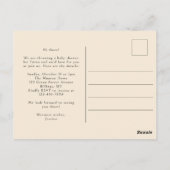 小さなブーはほとんど赤ちゃんシャワー招待状 ポストカード (裏面)