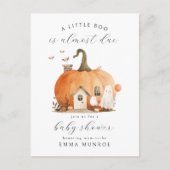 小さなブーはほとんど赤ちゃんシャワー招待状 ポストカード (正面)