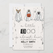 小さなブーはほとんど赤ちゃんシャワー招待状 招待状 (正面)