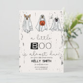 小さなブーはほとんど赤ちゃんシャワー招待状 招待状 (スタンド正面)