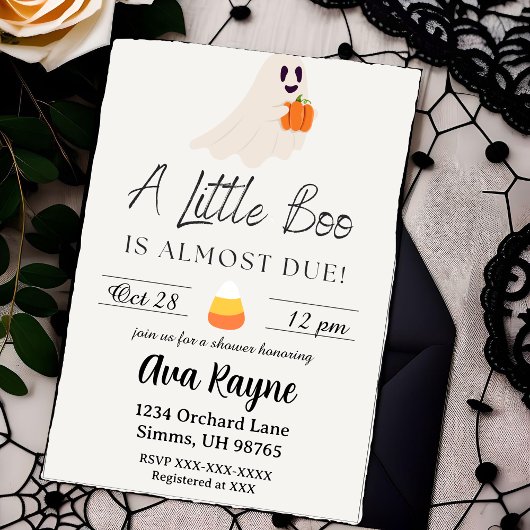 小さなブーはほとんど赤ちゃんシャワー招待状 招待状