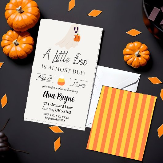 小さなブーはほとんど赤ちゃんシャワー招待状 招待状