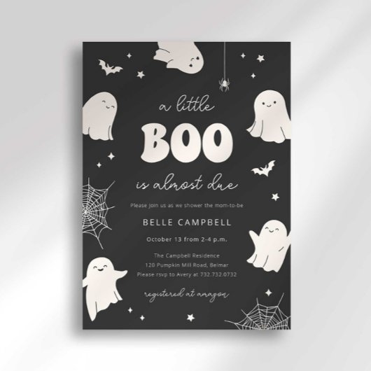 小さなブーはほとんど赤ちゃんシャワー招待状 招待状